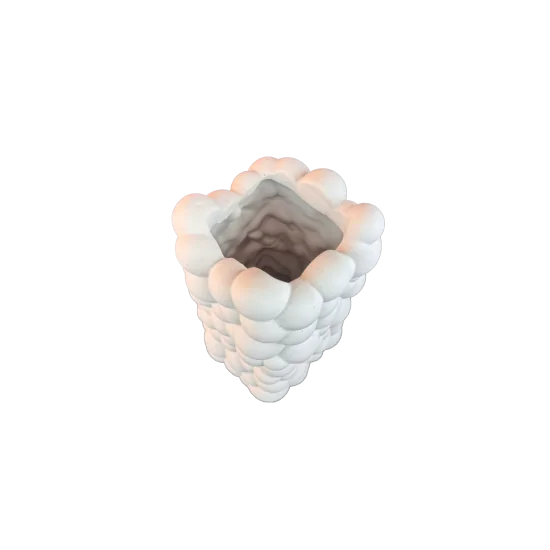 HYK1123 Bubble Kısa Vazo Ham Polyester Obje HYK1123 Bubble Kısa Vazo Ham Polyester Obje