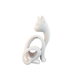 HYK1148 Soyut Kedi Ham Polyester Obje