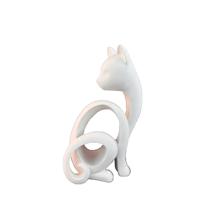 HYK1148 Soyut Kedi Ham Polyester Obje
