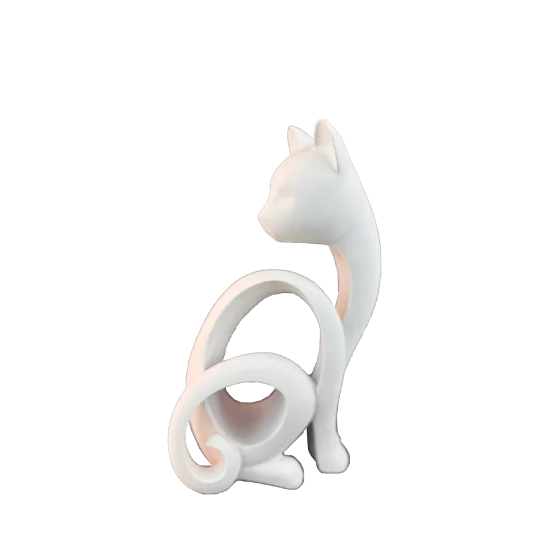 HYK1148 Soyut Kedi Ham Polyester Obje