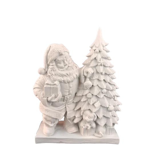 HYK1156 Çam Ağaçlı Noel Baba Ham Polyester Obje HYK1156 Çam Ağaçlı Noel Baba Ham Polyester Obje