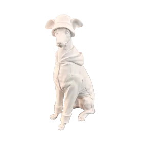 HYK1159 Kapüşonlu Köpek Ham Polyester Obje