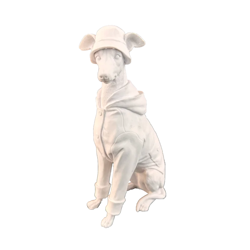 HYK1159 Kapüşonlu Köpek Ham Polyester Obje