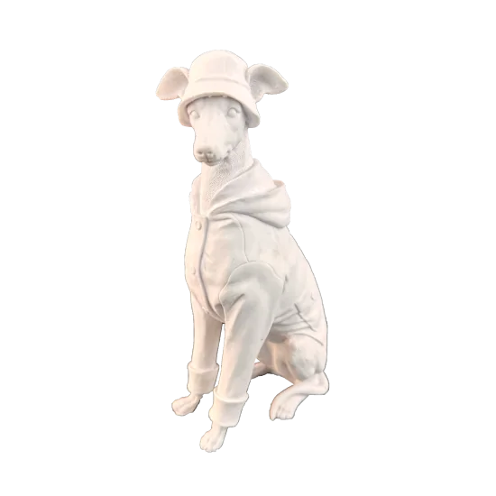 HYK1159 Kapüşonlu Köpek Ham Polyester Obje HYK1159 Kapüşonlu Köpek Ham Polyester Obje