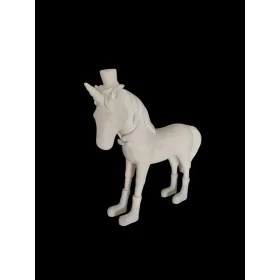 HYK1176 Şapkalı Unicorn Ham Polyester Obje