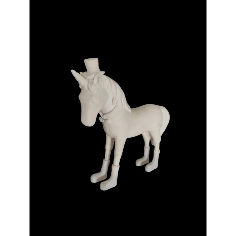 HYK1176 Şapkalı Unicorn Ham Polyester Obje