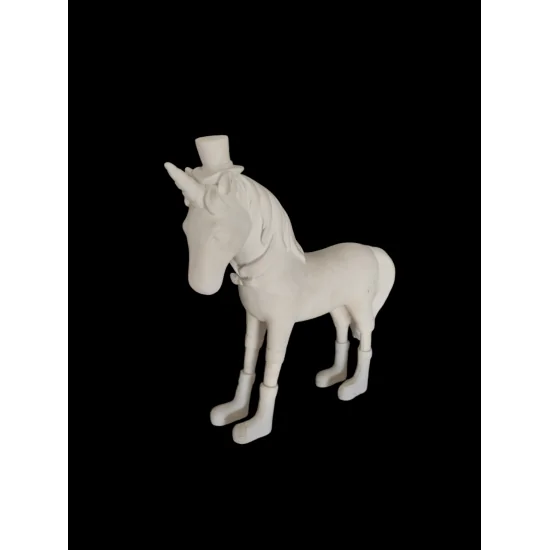 HYK1176 Şapkalı Unicorn Ham Polyester Obje HYK1176 Şapkalı Unicorn Ham Polyester Obje