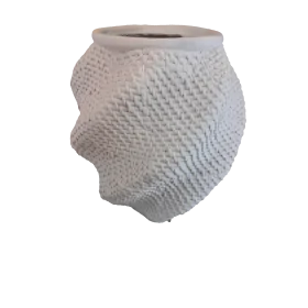 HYK1223 Küçük Hasırlı Saksı Ham Polyester Obje