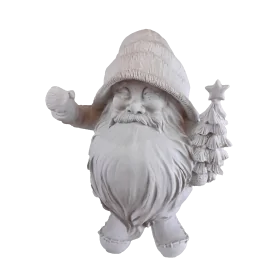HYK1233 Çam Ağaçlı Cüce Noel Baba Ham Polyester Obje