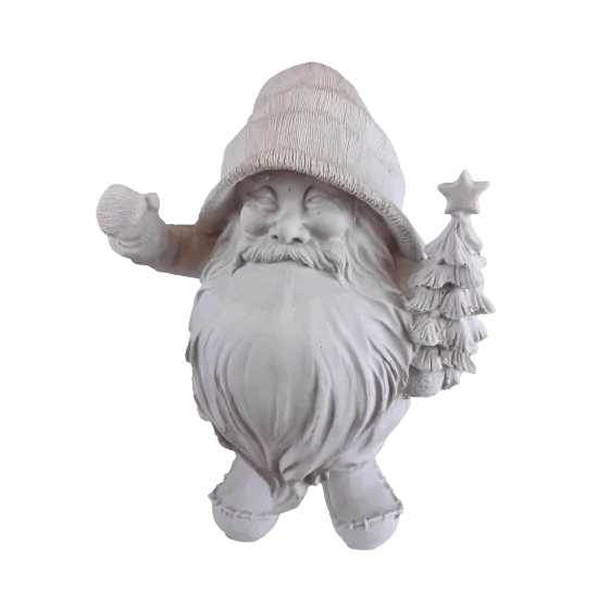 HYK1233 Çam Ağaçlı Cüce Noel Baba Ham Polyester Obje HYK1233 Çam Ağaçlı Cüce Noel Baba Ham Polyester Obje