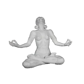 HYK604 Meditasyon Yapan Kızılderili Kadın Ham Polyester Obje