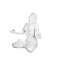 HYK604 Meditasyon Yapan Kızılderili Kadın Ham Polyester Obje HYK604 Meditasyon Yapan Kızılderili Kadın Ham Polyester Obje
