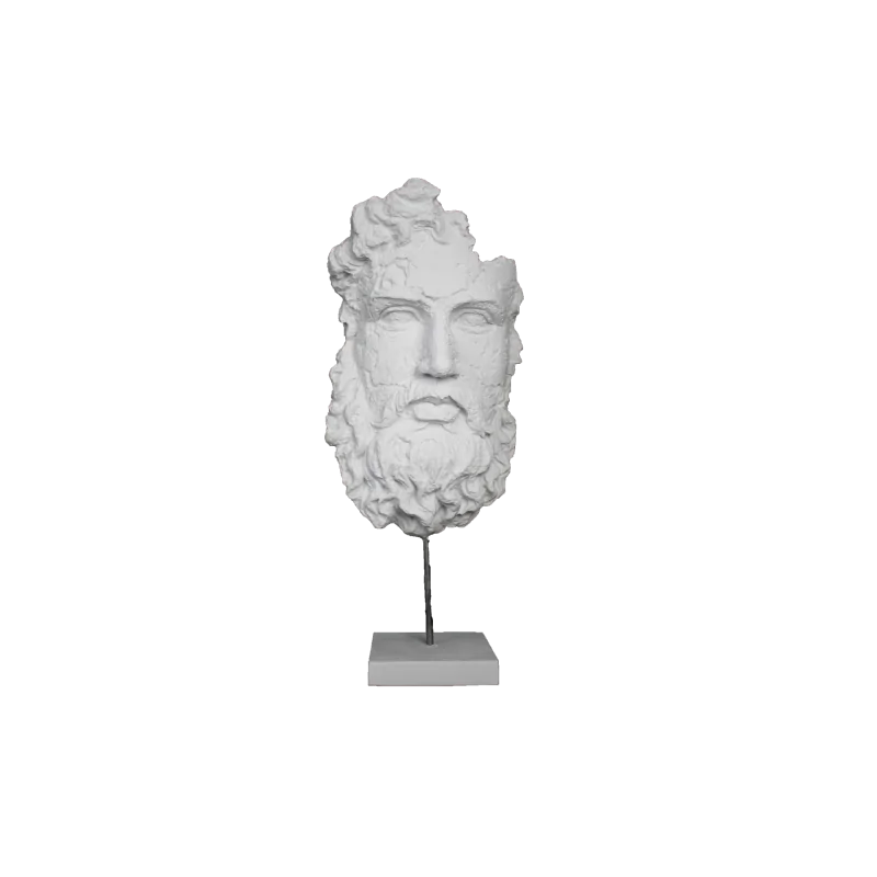 HYK618 Poseidon Tam Büst Ham Polyester Obje