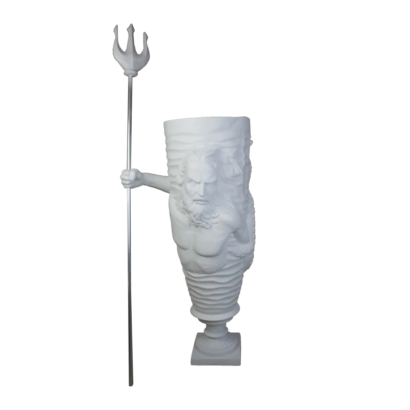 HYK875 Dev Poseidon Saksı Ham Polyester Obje