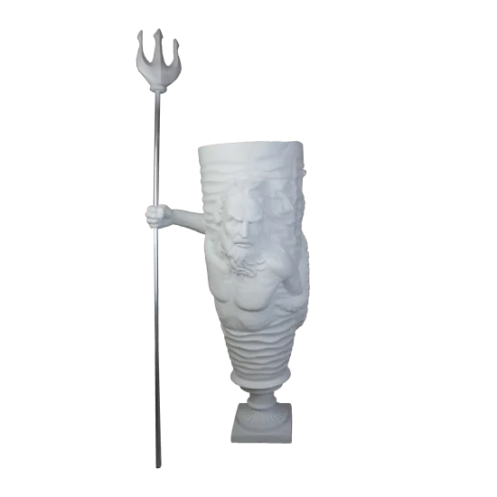 HYK875 Dev Poseidon Saksı Ham Polyester Obje HYK875 Dev Poseidon Saksı Ham Polyester Obje