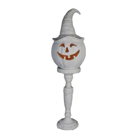 HYK878 Halloween Bal Kabağı Kaideli Ham Polyester Obje