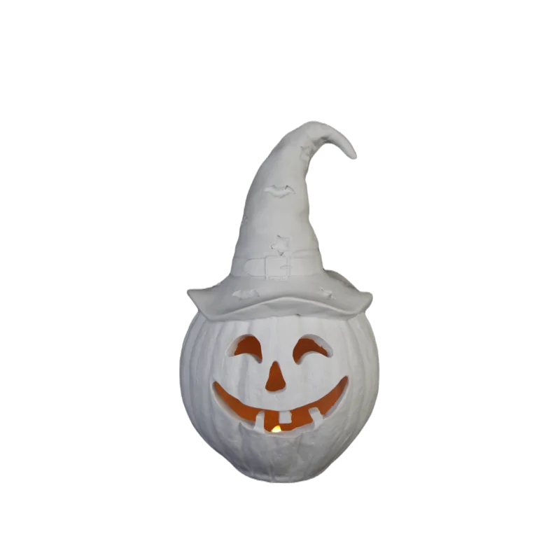 HYK879 Halloween Bal Kabağı Ham Polyester Obje