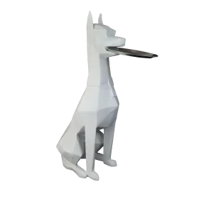 HYK942 Tepsi Tutan Doberman Ham Polyester Obje