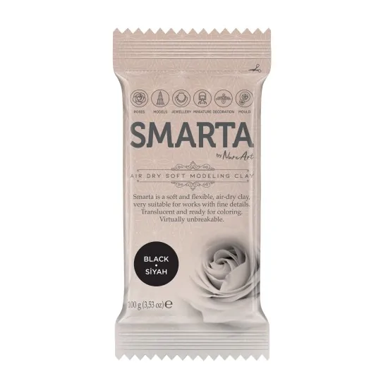Siyah Smarta Modelleme Hamuru 100gr Siyah Smarta Modelleme Hamuru 100gr