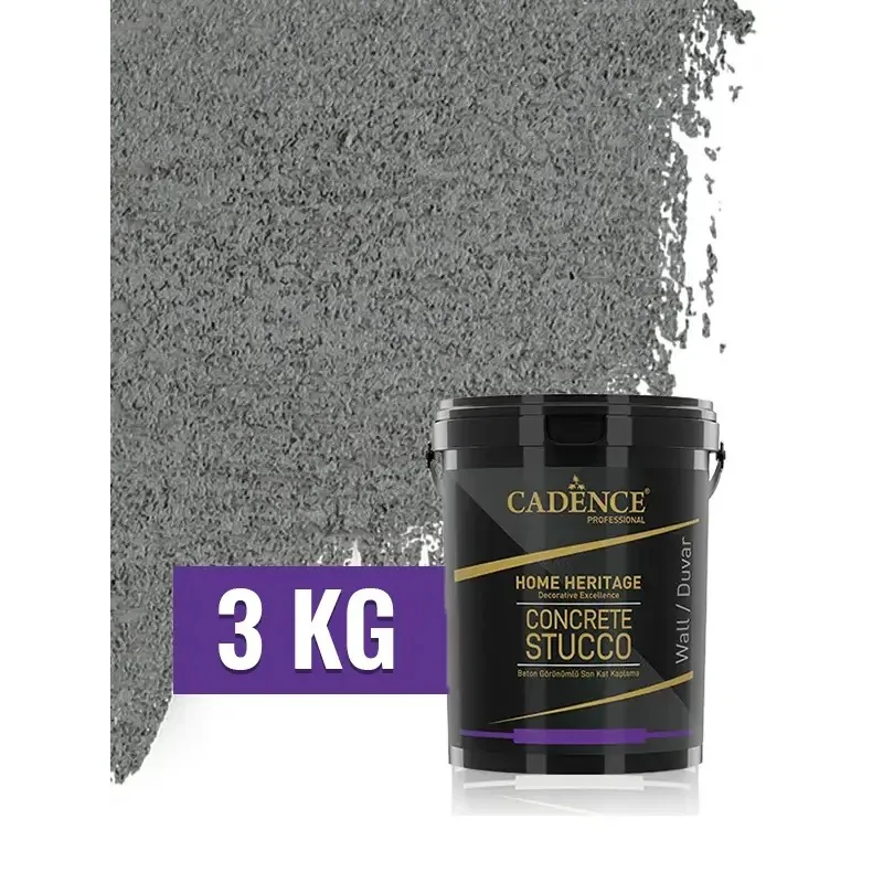 Gri Kalın Cadence Concrete Stucco Son Kat Beton Kaplama 3KG