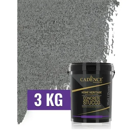 Gri Kalın Cadence Concrete Stucco Son Kat Beton Kaplama 3KG