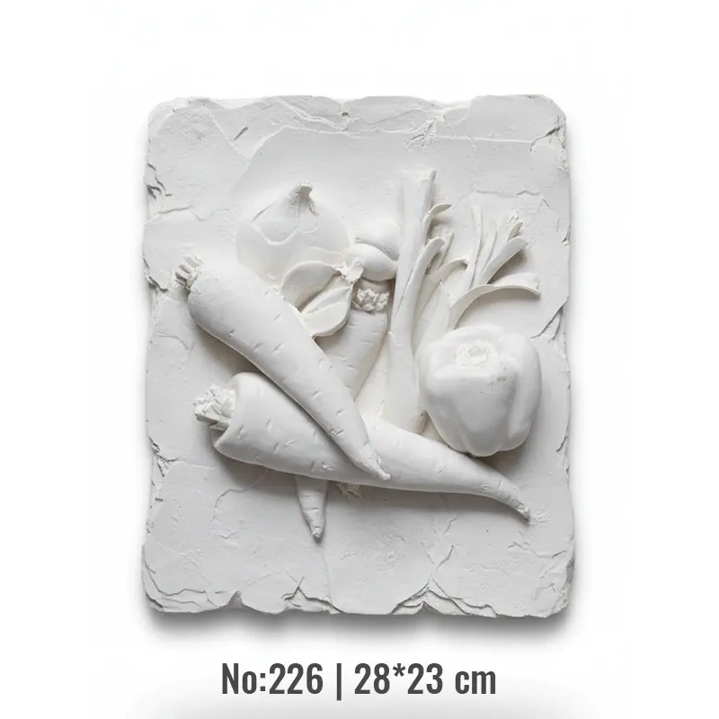 Violette Ham Polyester Sebze Pano | Mutfak Duvar Dekoru No:226 (28x23 cm)