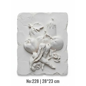 Violette Ham Polyester Sebze Pano | Mutfak Duvar Dekoru No:228 (28x23 cm)