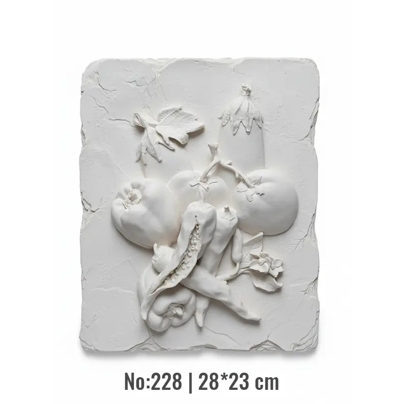 Violette Ham Polyester Sebze Pano | Mutfak Duvar Dekoru No:228 (28x23 cm)