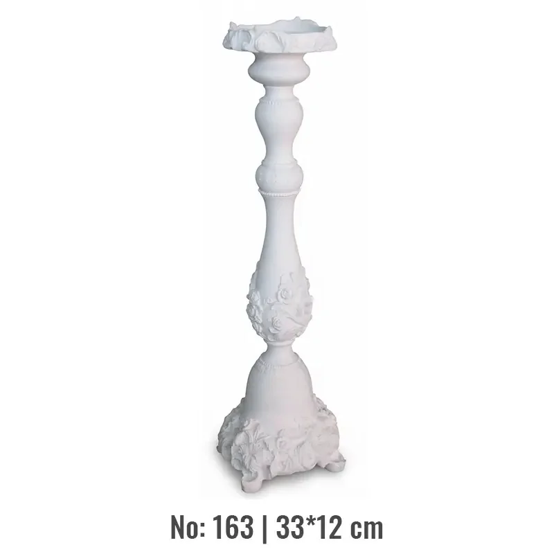 Violette Ham Polyester Gül Şamdan Obje No:163 (33x12 cm)