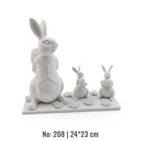 Violette Ham Polyester Tavşan Ailesi Obje No:208 (24x23 cm)