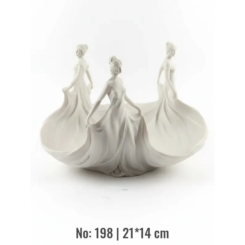 Violette Ham Polyester Üç kadın Kase Obje No:198 (21x14 cm)