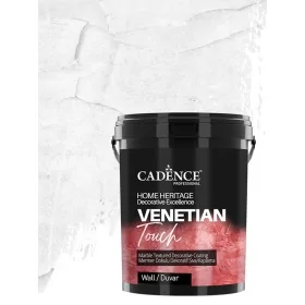 VT01 Beyaz Venetian Touch Mermer Dokulu Dekoratif Sıva Kaplama 3KG