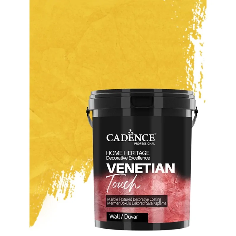 VT05 Sarı Venetian Touch Mermer Dokulu Dekoratif Sıva Kaplama 3KG