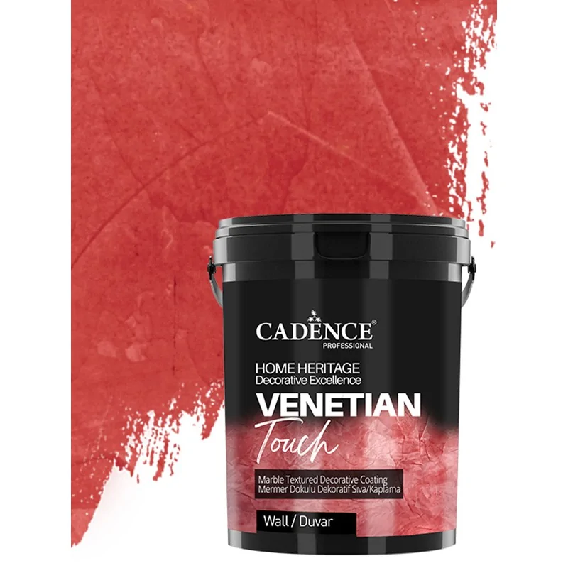 VT07 Ateş Kırmızı Venetian Touch Mermer Dokulu Dekoratif Sıva Kaplama 3KG