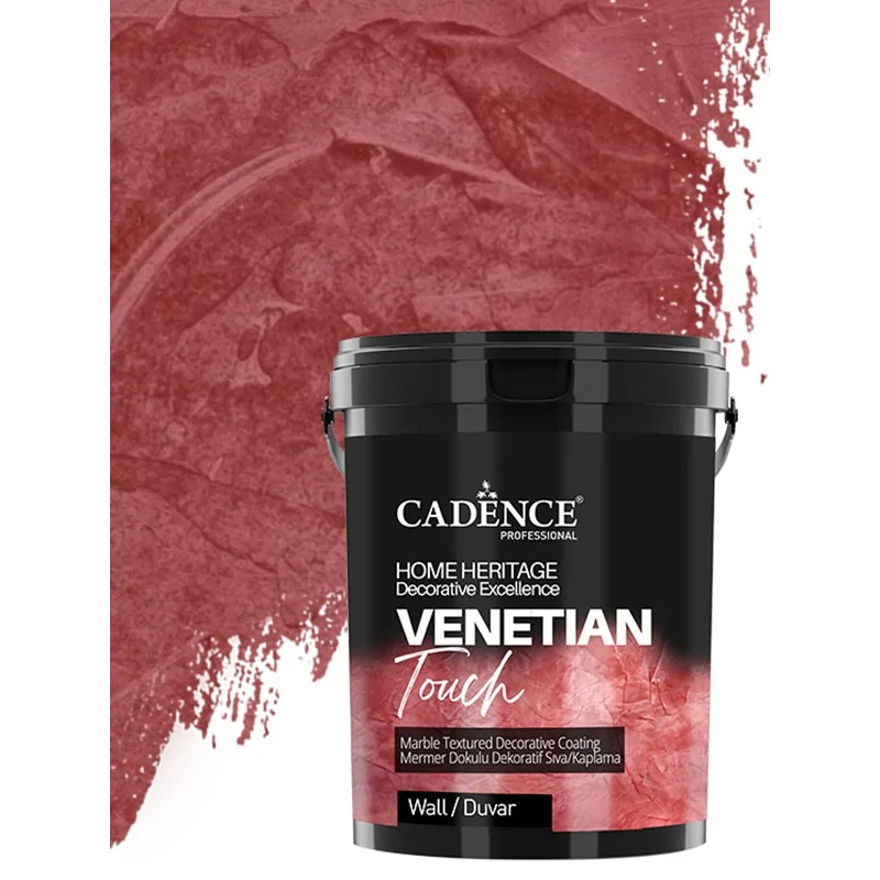 VT08 Mercan Kırmızı Venetian Touch Mermer Dokulu Dekoratif Sıva Kaplama 3KG