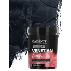 VT20 Siyah Venetian Touch Mermer Dokulu Dekoratif Sıva Kaplama 3KG