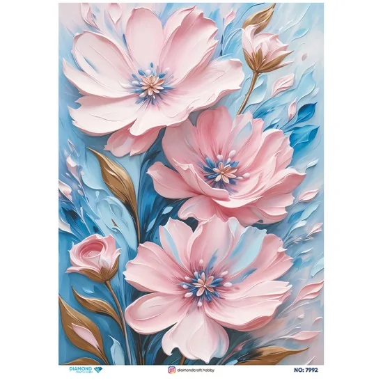 7992 Diamond Pirinç Dekopaj Kağıdı 30x42cm
