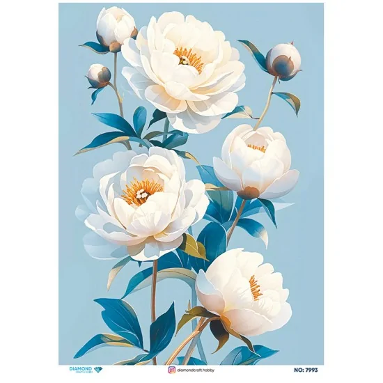 7993 Diamond Pirinç Dekopaj Kağıdı 30x42cm