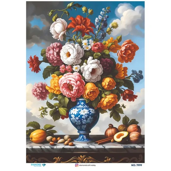 7999 Diamond Pirinç Dekopaj Kağıdı 30x42cm
