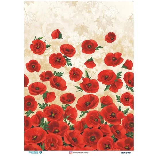 8014 Diamond Pirinç Dekopaj Kağıdı 30x42cm