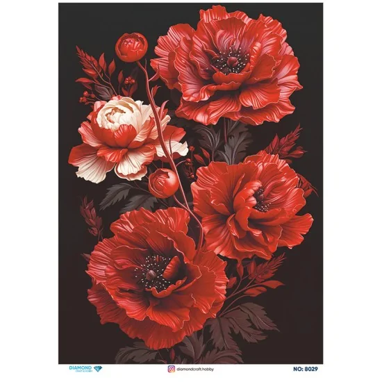 8029 Diamond Pirinç Dekopaj Kağıdı 30x42cm