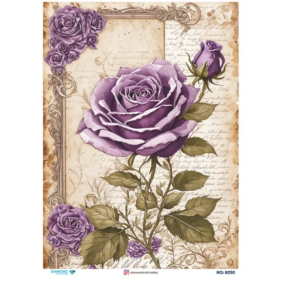 8030 Diamond Pirinç Dekopaj Kağıdı 30x42cm