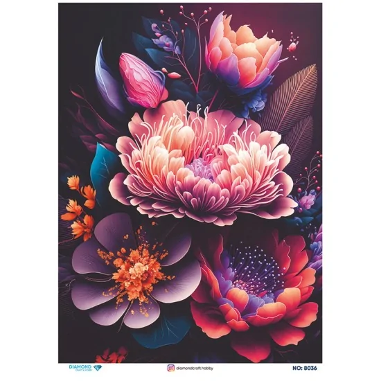 8036 Diamond Pirinç Dekopaj Kağıdı 30x42cm