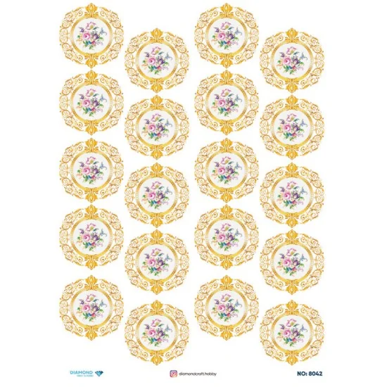 8042 Diamond Pirinç Dekopaj Kağıdı 30x42cm
