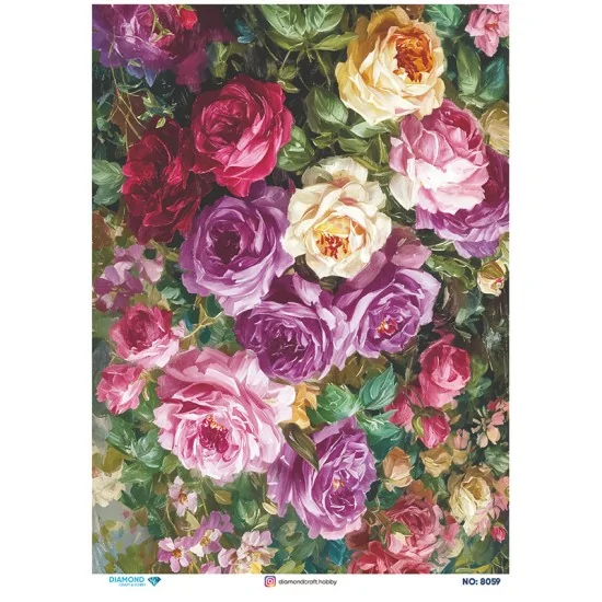 8059 Diamond Pirinç Dekopaj Kağıdı 30x42cm