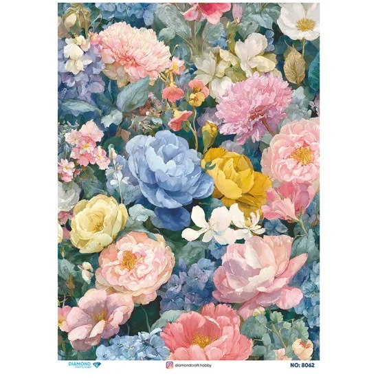 8062 Diamond Pirinç Dekopaj Kağıdı 30x42cm