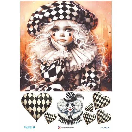 8120 Diamond Pirinç Dekopaj Kağıdı 30x42cm