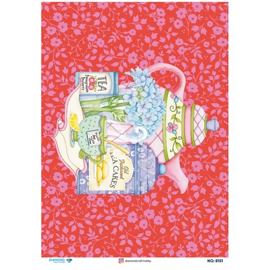 8151 Diamond Pirinç Dekopaj Kağıdı 30x42cm
