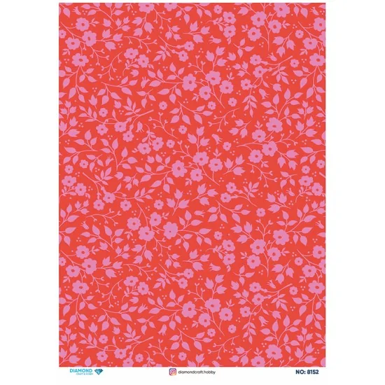 8152 Diamond Pirinç Dekopaj Kağıdı 30x42cm