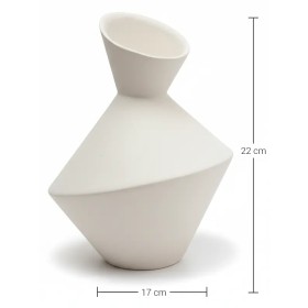 EHS68 Geometrik Vazo Ham Seramik Obje